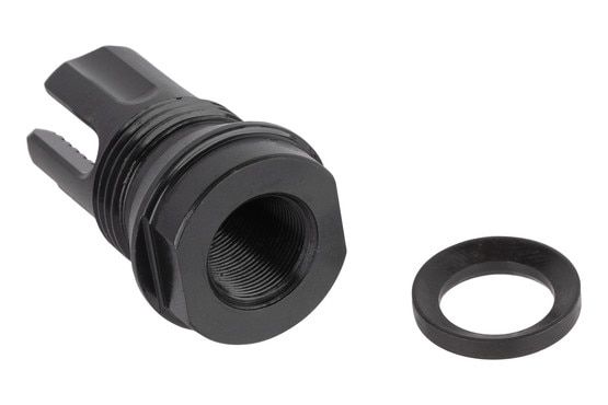 Breek Arms 3FO-S Short 9mm Flash Hider 9mm has 1/2x36 internal threads.